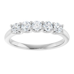 14K White 1/2 CTW Lab-Grown Diamond Anniversary Band