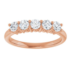 14K Rose 1/6 CTW Lab-Grown Diamond Anniversary Band