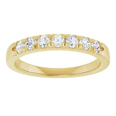 14K Yellow 3/8 CTW Lab-Grown Diamond French-Set Anniversary Band