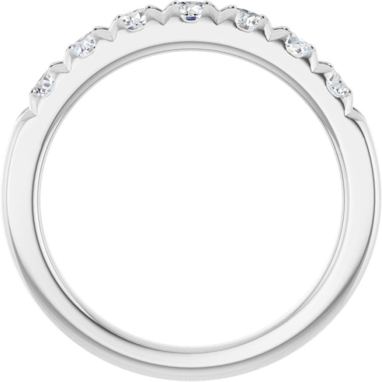 Platinum 3/4 CTW Lab-Grown Diamond French-Set Anniversary Band