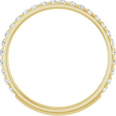 14K Yellow 1/3 CTW Lab-Grown Diamond French-Set Anniversary Band
