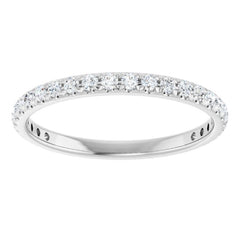 Platinum 1/3 CTW Lab-Grown Diamond French-Set Anniversary Band