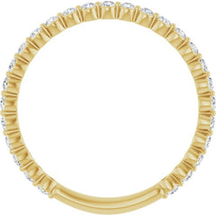 14K Yellow 1/3 CTW Lab-Grown Diamond Anniversary Band