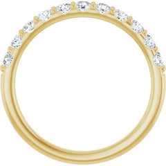 14K Yellow 1/2 CTW Lab-Grown Diamond Anniversary Band