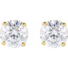 14K Yellow 4 CTW Lab-Grown Diamond Earrings