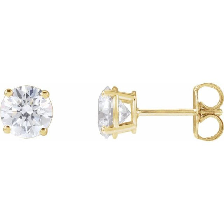 14K Yellow 4 CTW Lab-Grown Diamond Earrings