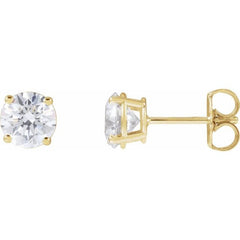 14K Yellow 4 CTW Lab-Grown Diamond Earrings