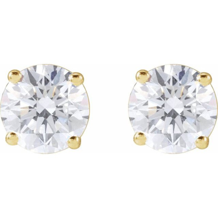 14K Yellow 4 CTW Lab-Grown Diamond Earrings