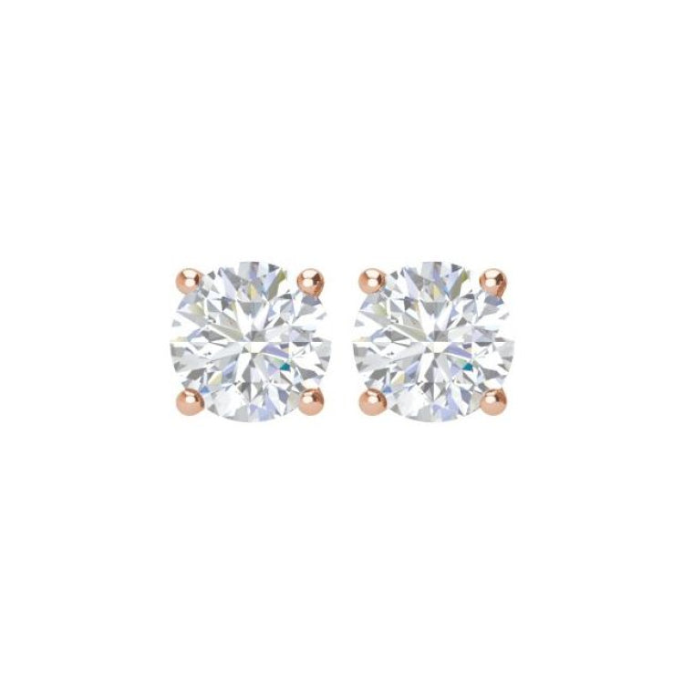 14K Rose 4 CTW Lab-Grown Diamond Earrings