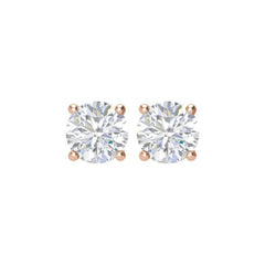14K Rose 4 CTW Lab-Grown Diamond Earrings