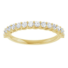 14K Yellow 7/8 CTW Natural Diamond Anniversary  Band