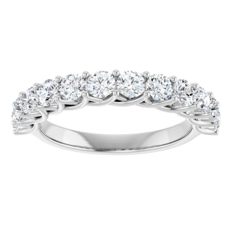 14K White 1 CTW Lab-Grown Diamond Anniversary Band