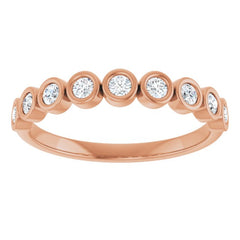 14K Rose 1/4 CTW Lab-Grown Diamond  Anniversary Band