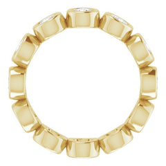 14K Yellow 1 CTW Lab-Grown Diamond  Eternity Band Size 5