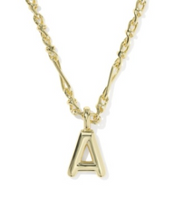 BUBBLE LETTER A PNDT NCK GOLD METAL