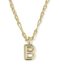 BUBBLE LETTER B PNDT NCK GOLD METAL
