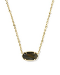 TIGER STRIPED ELISA NCK GOLD DRK BRWN HAWKS EYE