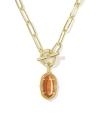 ELISA ENAMEL LNK CHN NCK GOLD PAPAYA MOP