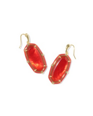 ELLE ENAMEL DROP EAR RED ILLUSION