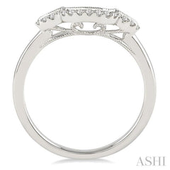 1/10 ctw Round Cut Diamond Wedding Band in 14K White Gold