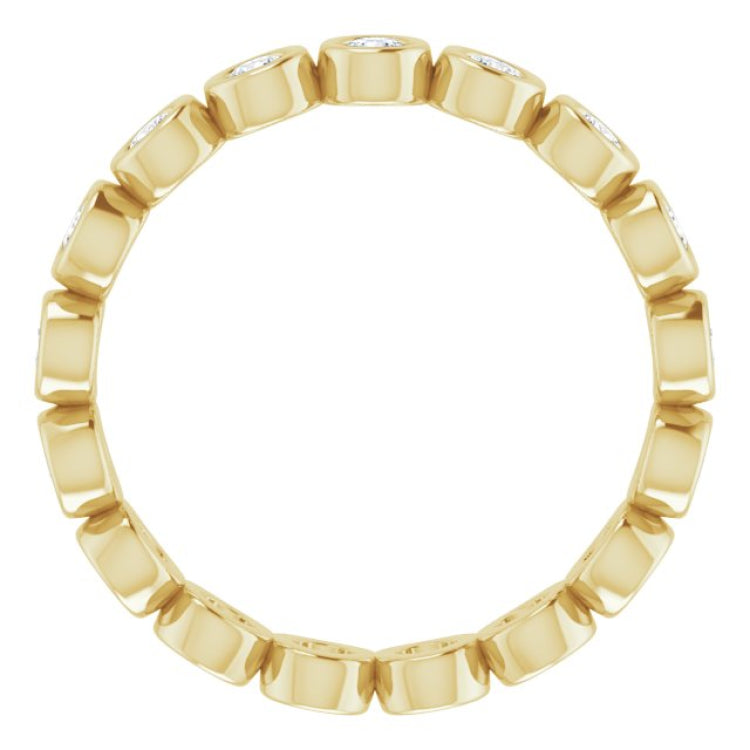 14K Yellow 1/2 CTW Lab-Grown Diamond  Eternity Band Size 6.5