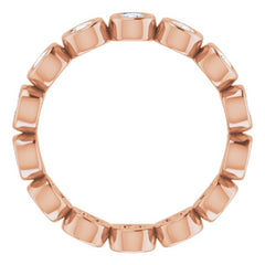 14K Rose 9/10 CTW Lab-Grown Diamond  Eternity Band Size 5.5