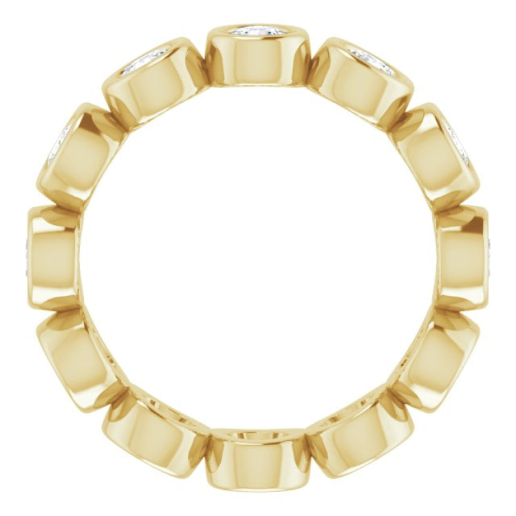 14K Yellow 1 1/6 CTW Lab-Grown Diamond  Eternity Band Size 5.5