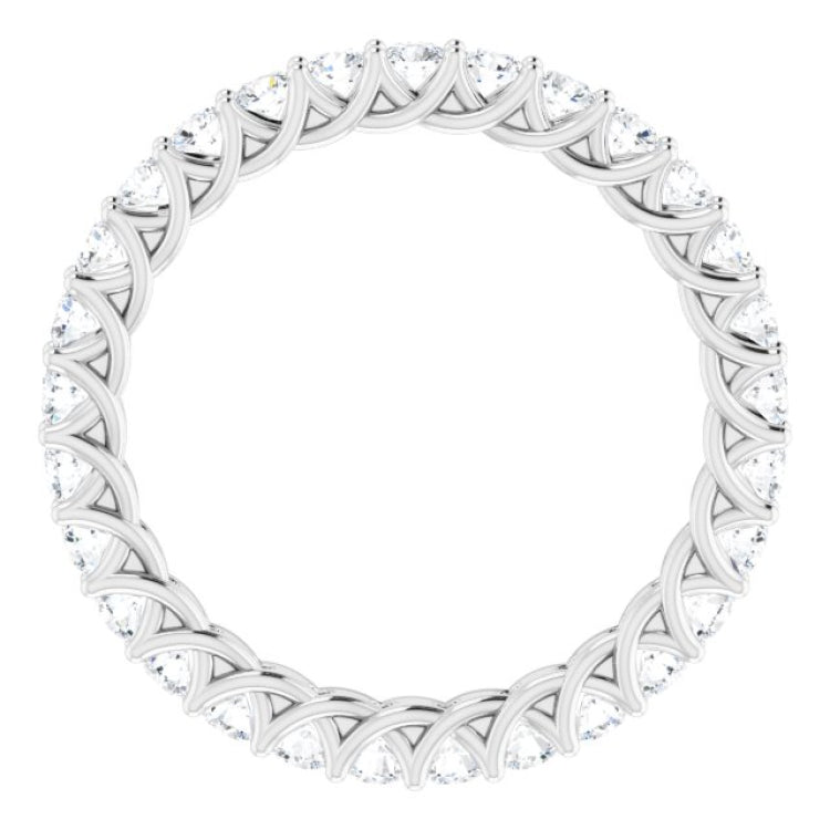 14K White 7/8 CTW Lab-Grown Diamond  Eternity Band