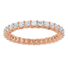 14K Rose 9/10 CTW Lab-Grown Diamond  Eternity Band