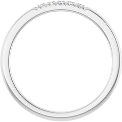 Platinum .08 CTW Lab-Grown Diamond French-Set Anniversary Band