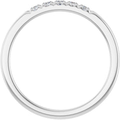Platinum 1/6 CTW Lab-Grown Diamond French-Set Anniversary Band