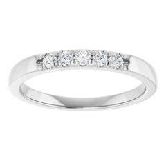 Platinum 1/6 CTW Lab-Grown Diamond French-Set Anniversary Band