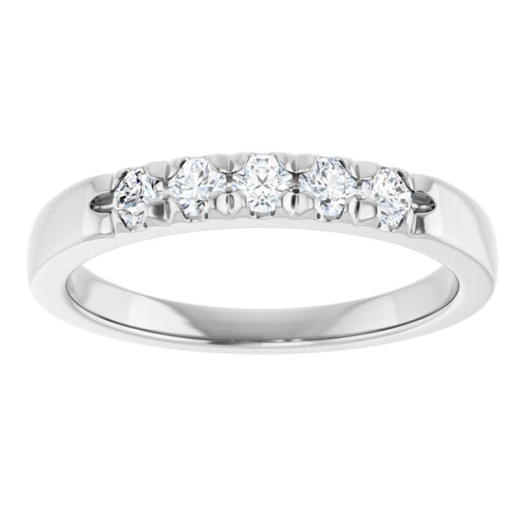 Platinum 1/3 CTW Lab-Grown Diamond French-Set Anniversary Band