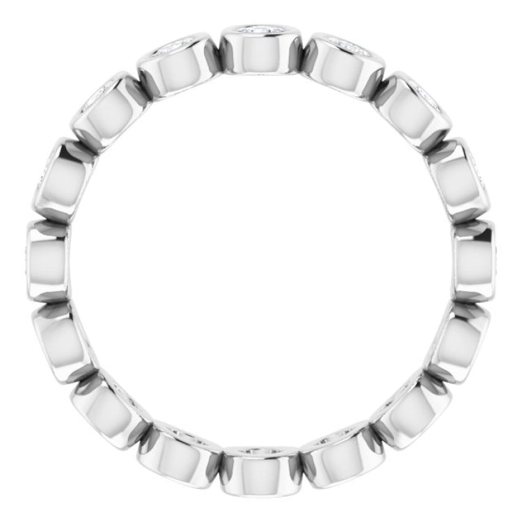 Platinum 1/2 CTW Natural Diamond Eternity Band Size 6.5