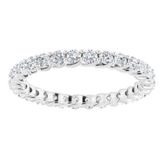 14K White 3/4 CTW Natural Diamond Eternity Band