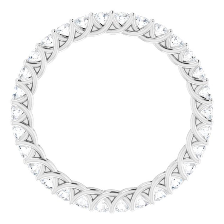 Platinum 3/4 CTW Natural Diamond Eternity Band