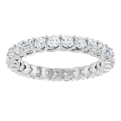 Platinum 1 3/8 CTW Natural Diamond Eternity Band