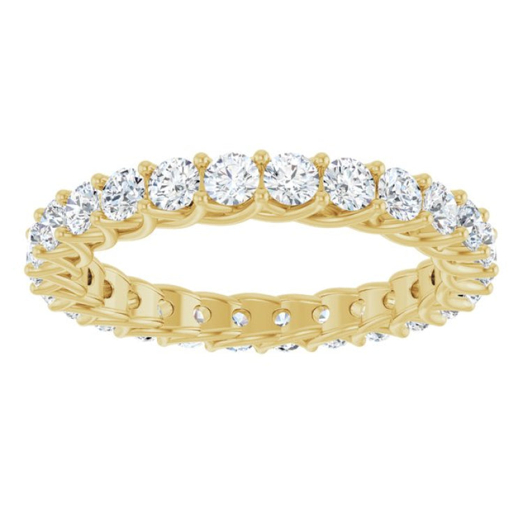 14K Yellow 1 1/2 CTW Natural Diamond Eternity Band