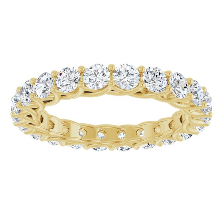 14K Yellow 2 CTW Natural Diamond Eternity Band