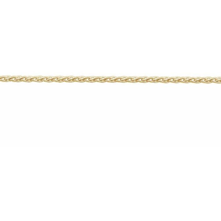 14K Yellow Recycled Metal 1 mm Wheat Chain by the Inch