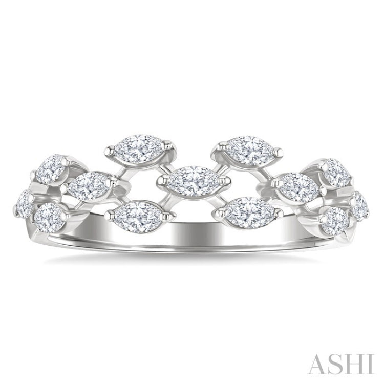 1/2 Ctw Scatter Marquise Cut Diamond Fashion Band in 14K White Gold