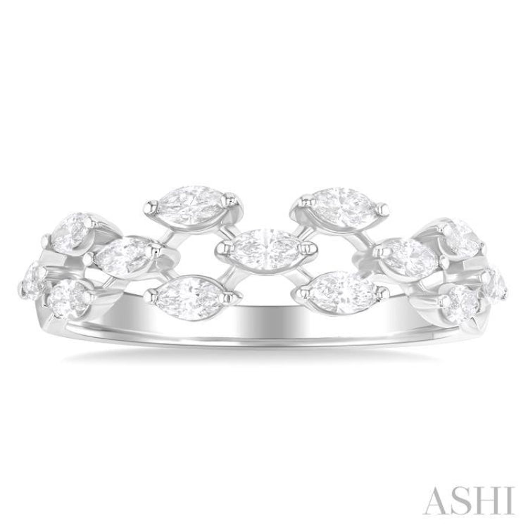 1/2 Ctw Scatter Marquise Cut Diamond Fashion Band in 14K White Gold