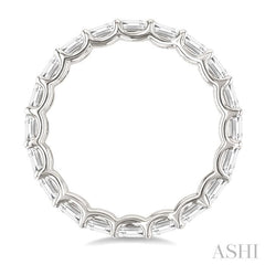 2 1/10 Ctw East-West Set Emerald Cut Diamond Eternity Wedding Band in 14K White Gold