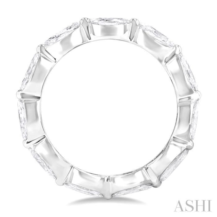2 Ctw East-West Set Marquise Cut Diamond Eternity Wedding Band in 14K White Gold