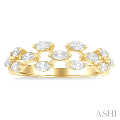 1/2 Ctw Scatter Marquise Cut Diamond Fashion Band in 14K Yellow Gold