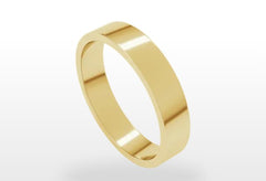 Gold Wedding Bands  -  Women'