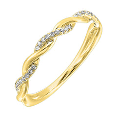 10KY 1/15CTW RB DIA POLISHED TWIST BAND SZ 6.5